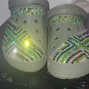 Bling Green Crocs